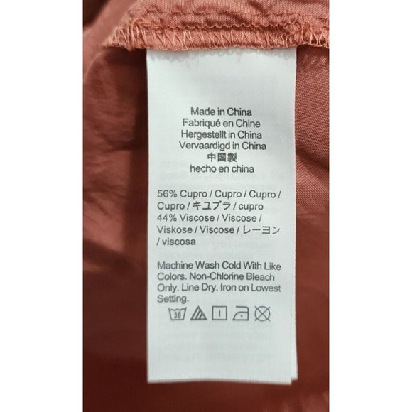 J. Crew Women's Eco Cupro Collared V-Neck Popover Tunic Top Pink BD789 Sz Small - Picture 6 of 7